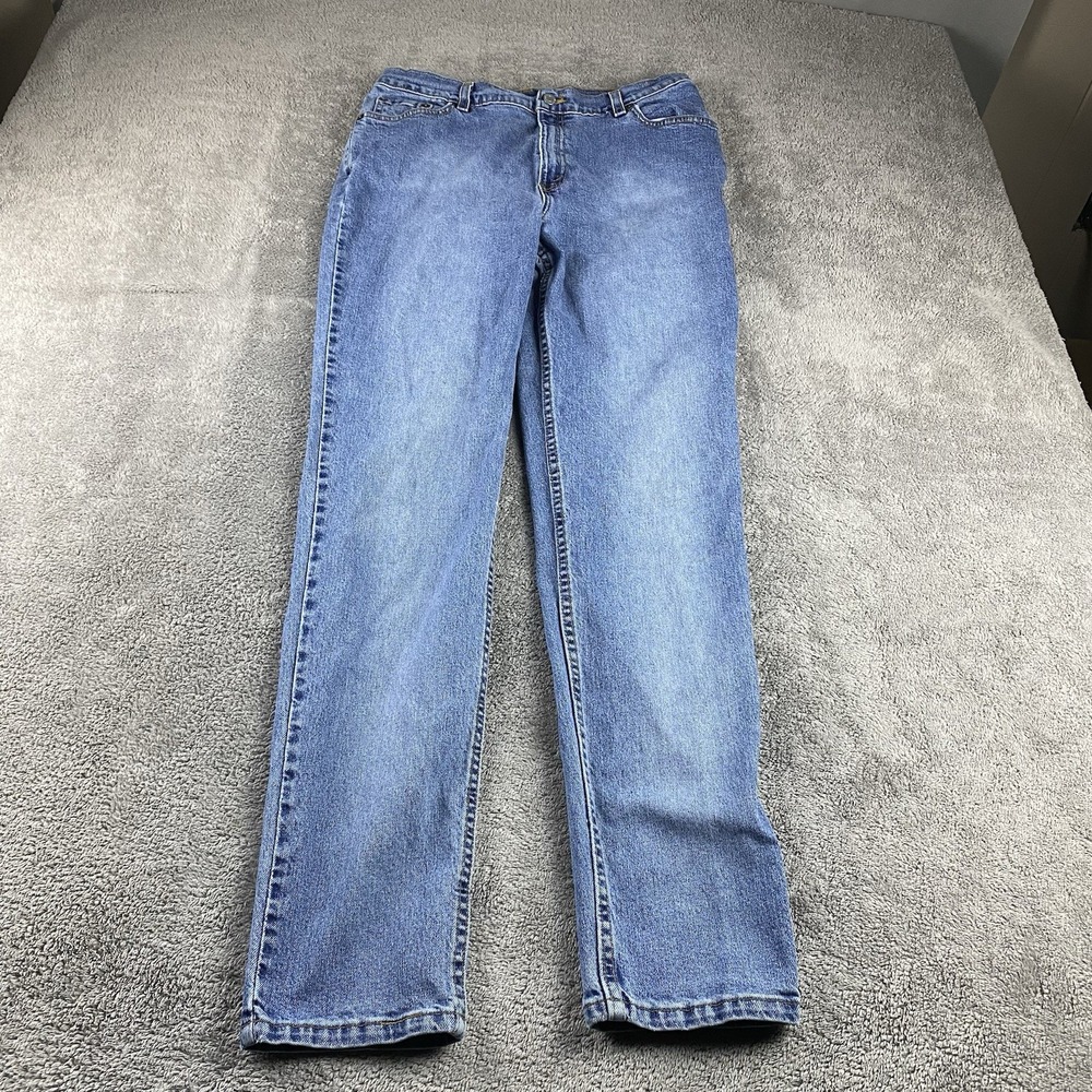 Levis 512 Slim‎ Fit Tapered Leg Jeans Womens 14 L Blue Medium Wash Mid Rise VTG